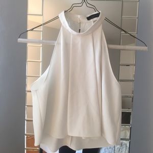 White Zara crop top size XS.